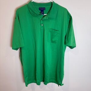 Joseph & Lyman Mens XL Green Polo Shirt Short Sleeve Casual Pocket‎